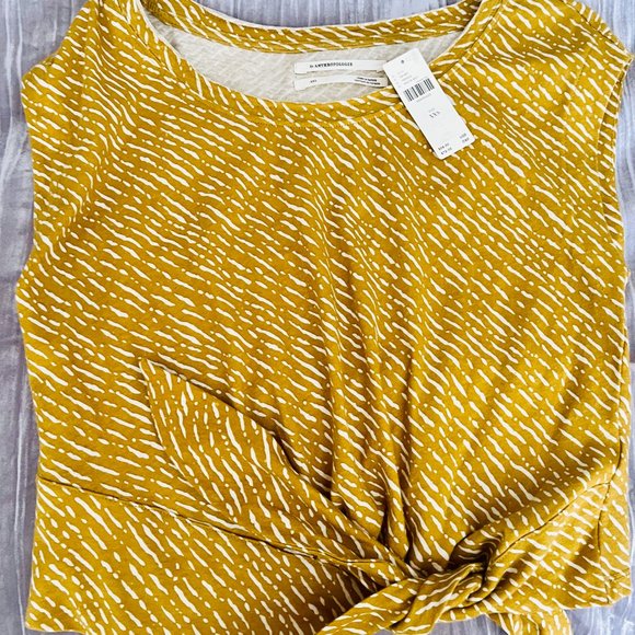 Anthropologie Side-Tie Crop Tee - Picture 7 of 8